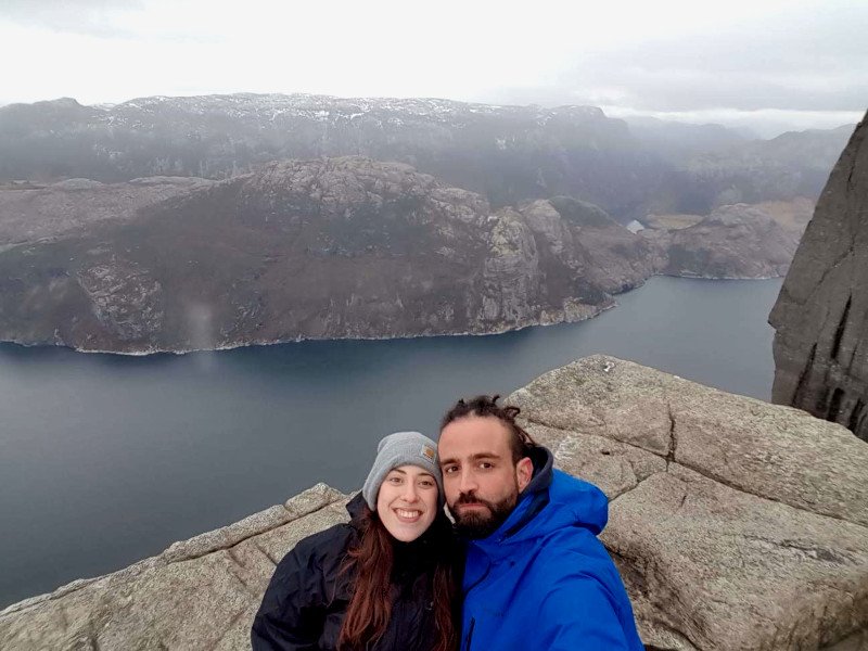 cima del preikestolen, rutas por Noruega